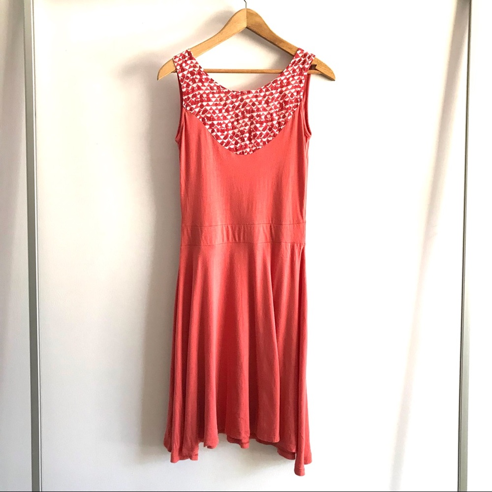Coral bamboo and silk / summer dress